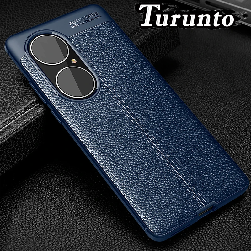 

Shockproof Case for Huawei P50 Pro P40 P30 P20 P10 Lite Leather Texture soft silicone Phone Back Cover for Huawei P11 P9 Plus