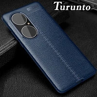shockproof case for huawei p50 pro p40 p30 p20 p10 lite leather texture soft silicone phone back cover for huawei p11 p9 plus
