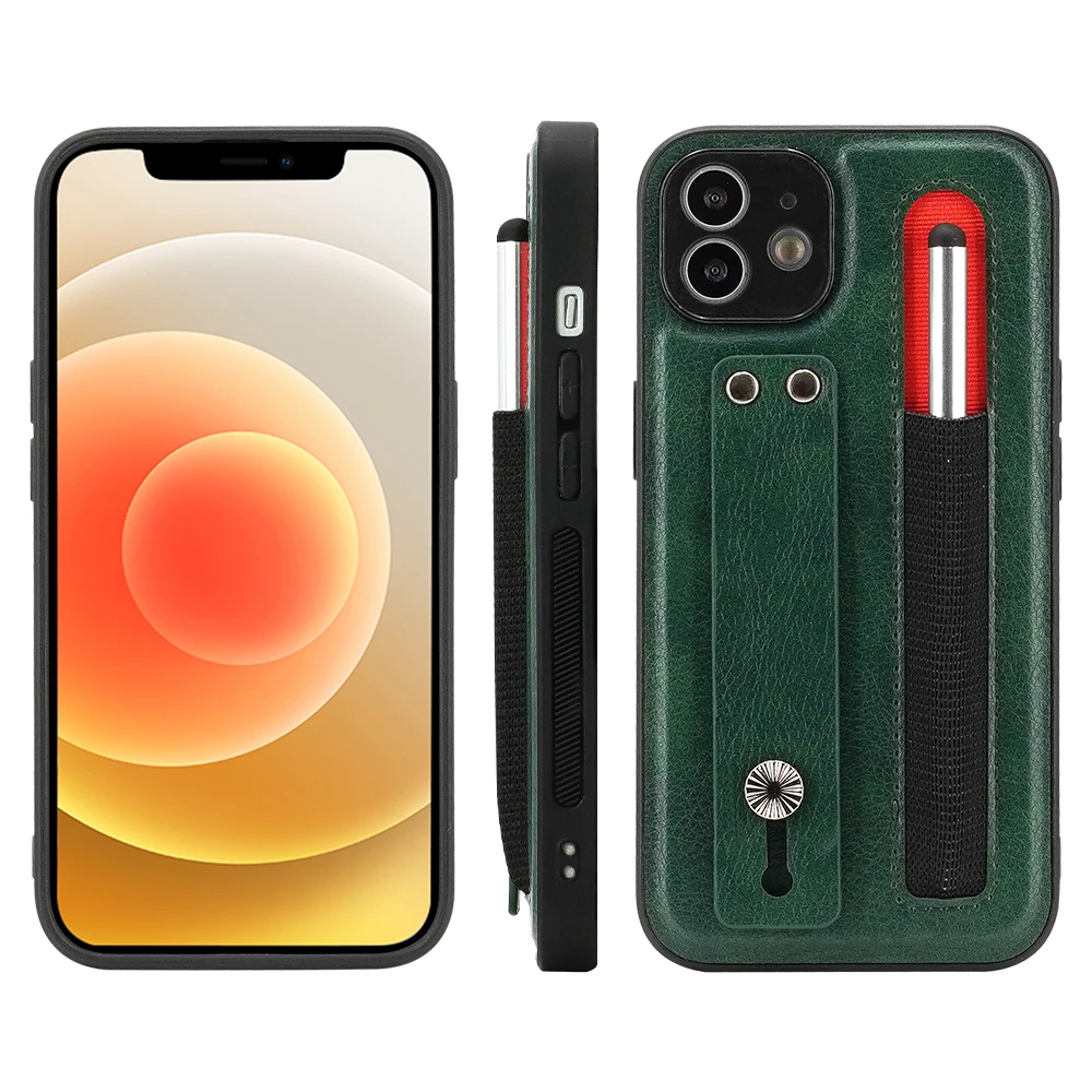 Чехол из искусственной кожи с ручкой для iphone11 to 13 series мобильный телефон чехол