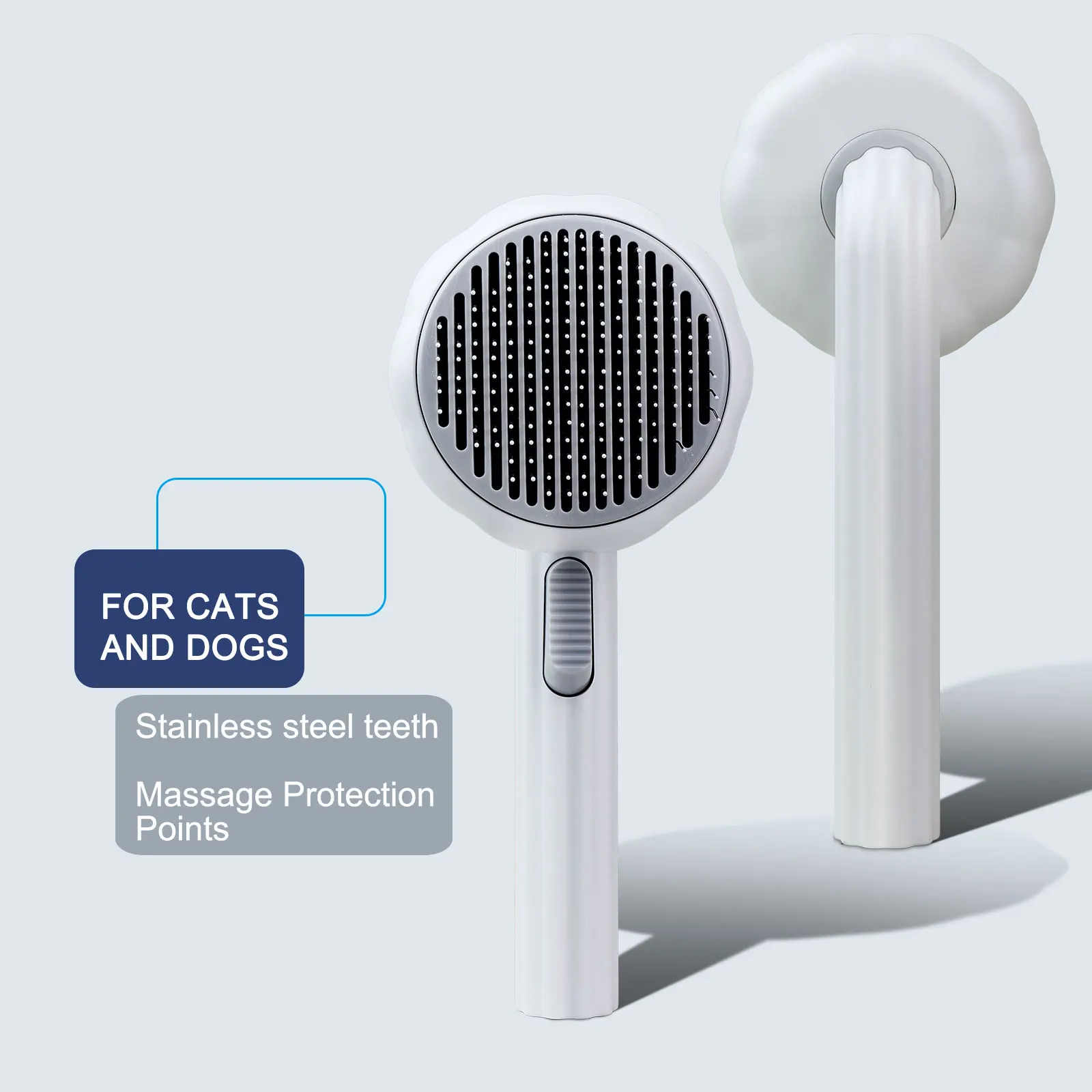 

Щетка для груминга домашних животных, самоочищающаяся расческа для вычесывания, спутывания и распутывания волос для коротких или длинных кошек