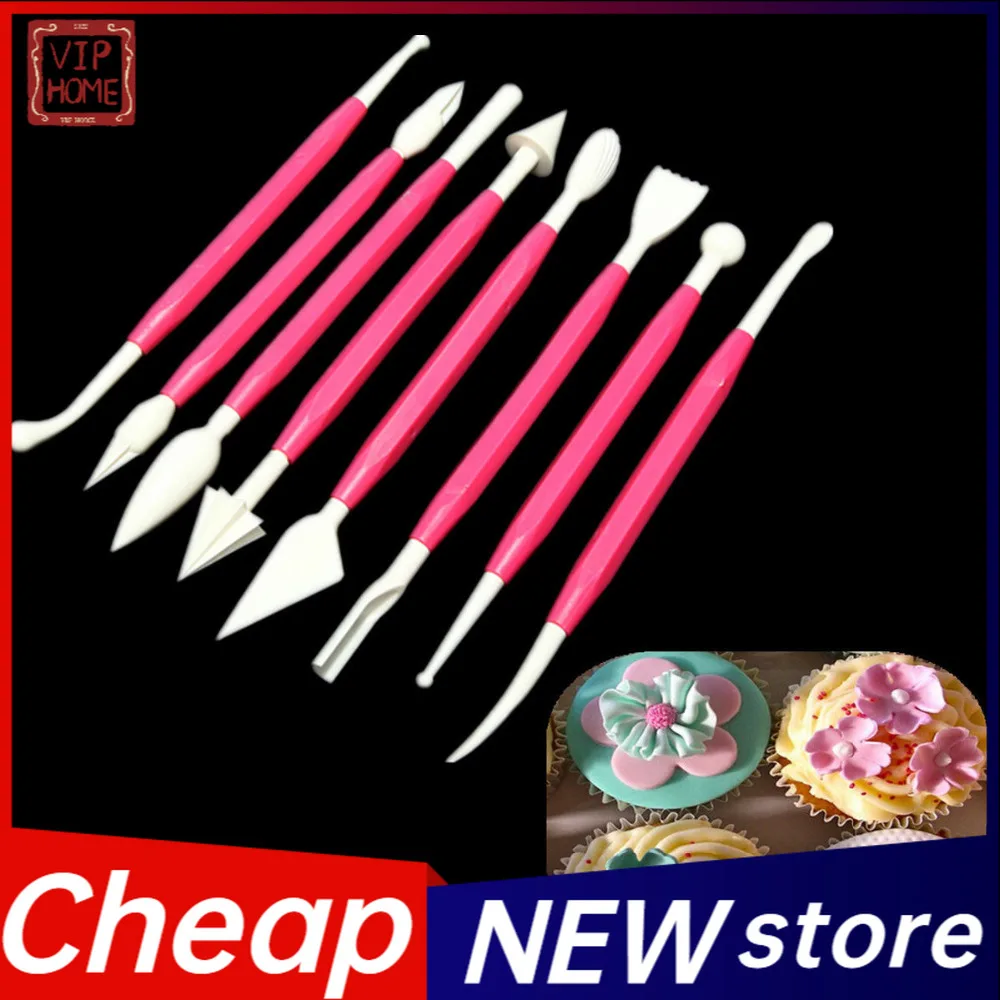 

Ustensiles Patisserie 8pcs/set Flower Sugarcraft Fondant Cake Decorating Tools Cake Flower Modelling Pen Shape Shaping Knife