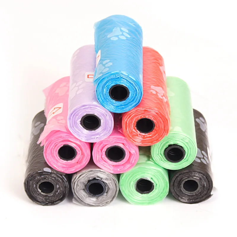 

Pet Poop Bags Disposable Dog Waste Bags Bulk Poop Bags with Leash Clip and Bone Bag Dispenser 5 Rolls of 75 Pcs Bags