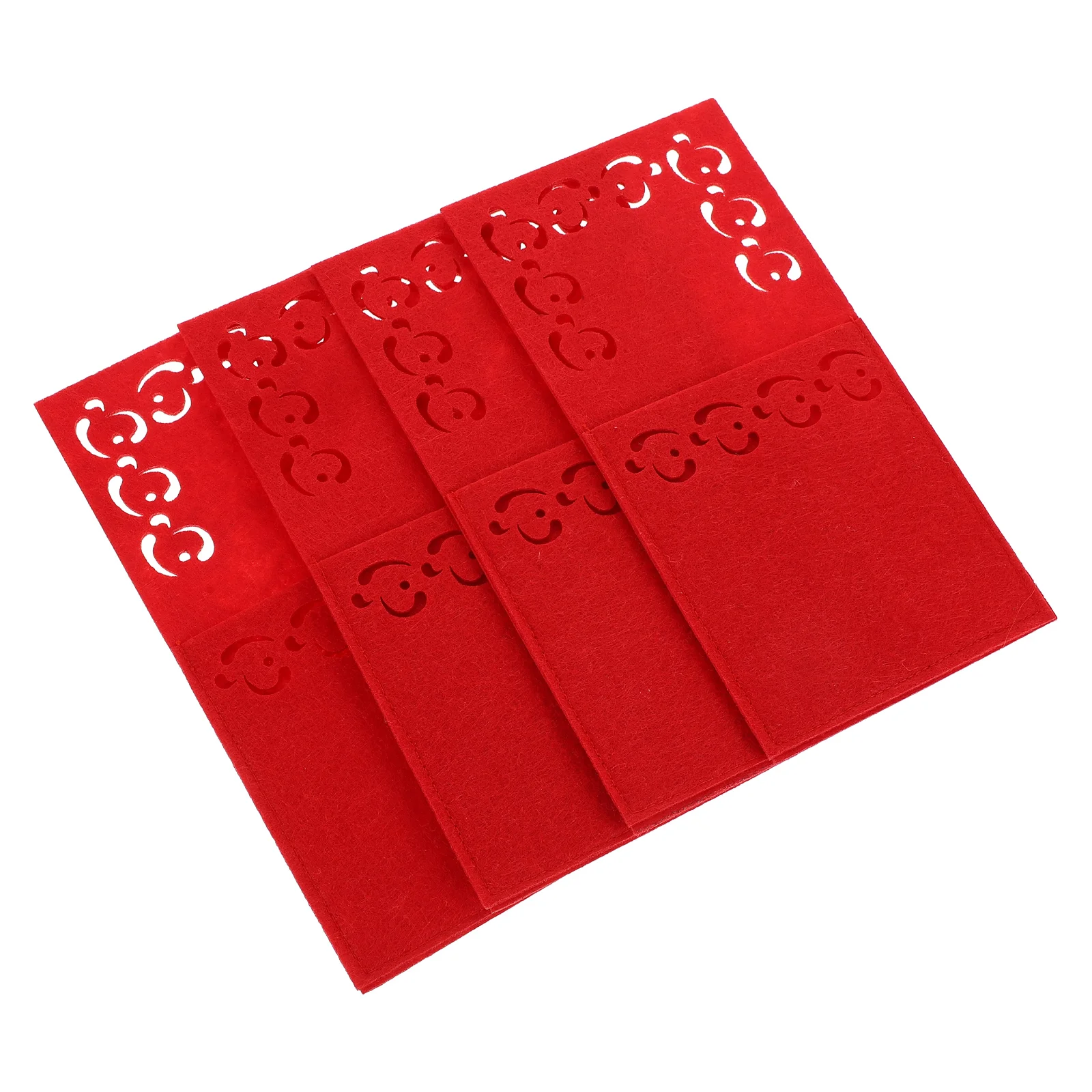 

4PCS Christmas Embellishment Christmas Tableware Holders Xmas Party Dinner Utensil Simple Xmas Cutlery Covers