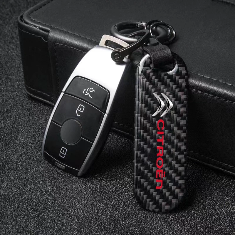 

New Fashion High-Grade Fiber Car Keychain Rotating Horseshoe Rings For Citroen C1 C2 C3 C4 Picasso C5 DS3 DS4