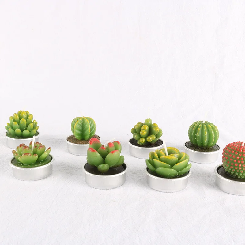 Имитация суккулентных свечей 44 комбинации на выбор украшения для дома гостиной