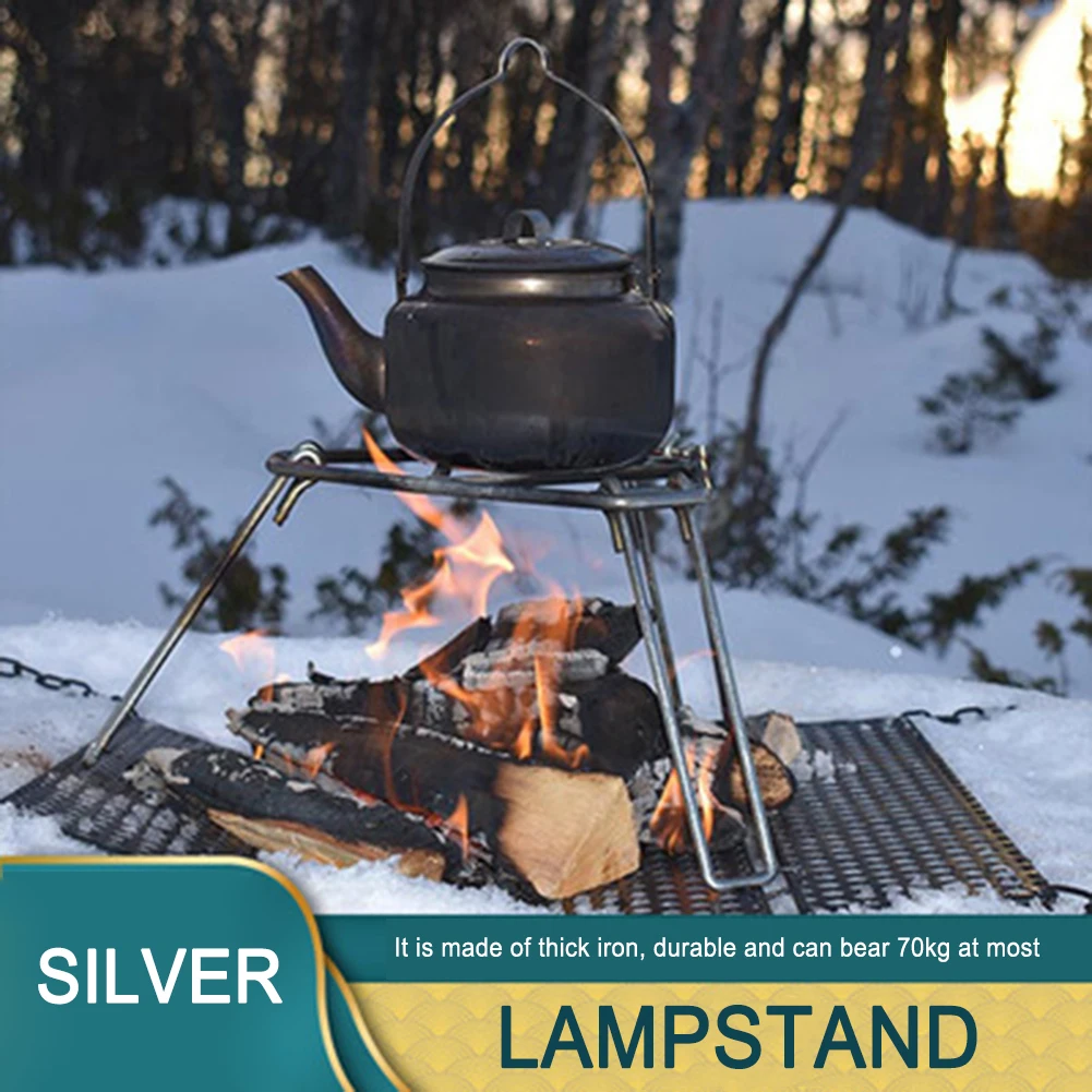 

Simple Outdoor Barbecue Tripod Rack Portable Mini Camping Grill Cooking Pot Stove Bracket Cookware Picnic BBQ Tools Supplies