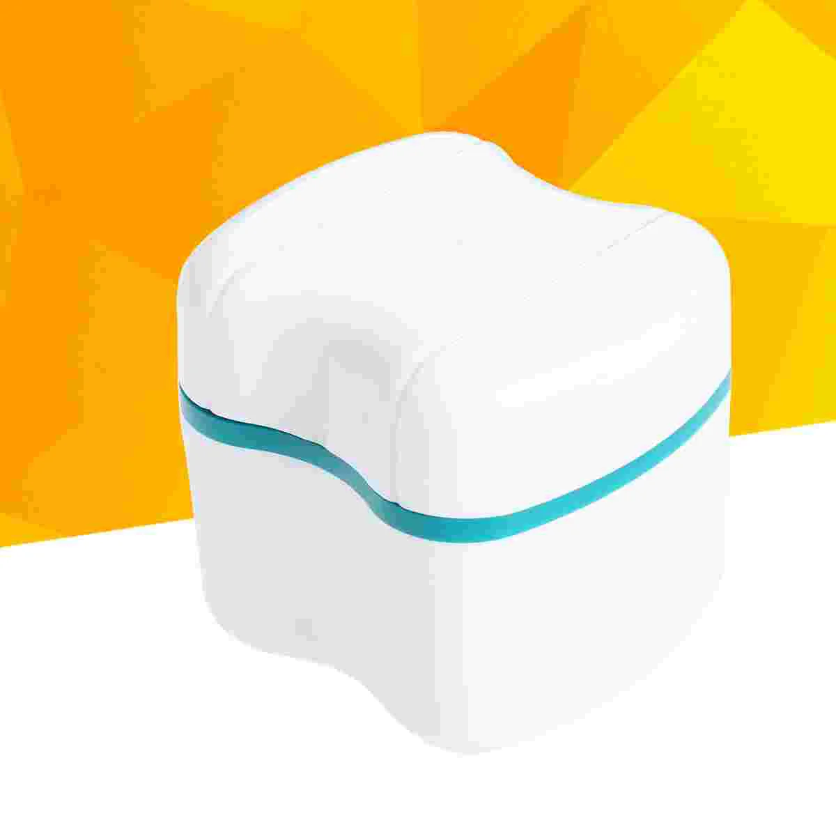 

Коробка для зубных протезов, чехол для зубных протезов, искусственная фотография с ополаскивающей корзиной (зеленая)