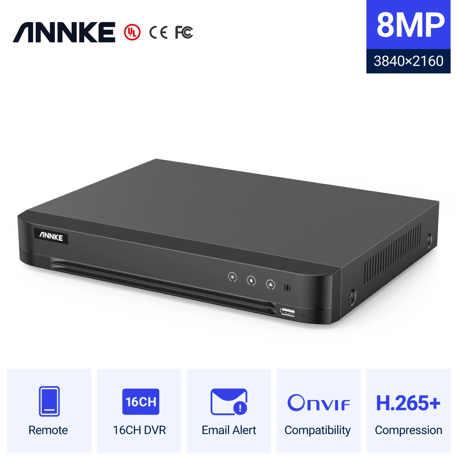 For Unfailing 24/7 Record 5in1 H.265+ Dvr For 5mp 6mp 8mp Cctv Security Cameras Ip Cameras