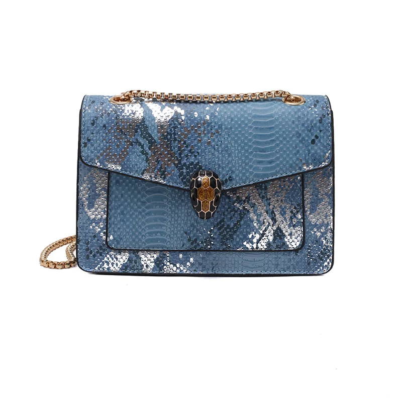 

Chain Crossbody Small Square Bag 2022 New Crocodile Fashion Beautiful Women's Bag Fashion One Shoulder Double Compartment Bag