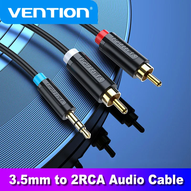 

Vention RCA Audio Cable 3.5mm Male to 2RCA Male Aux Cable HiFi Stereo Splitter Cable Jack for Amplifier Phone Speaker PC TV Wire