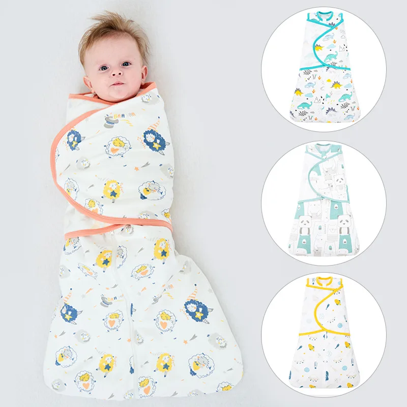 

Newborn Baby Swaddling Quilt Baby Anti-Startle Sleeping Bag Cotton 2022 Spring Summer Baby Swaddle Baby's Blanket