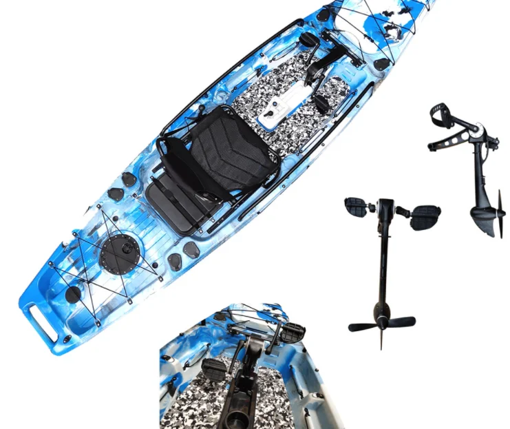 

Plastic Kayak Fishing Light Boat Kayaks with pedals Pedal kayaks Solo Fishing boats