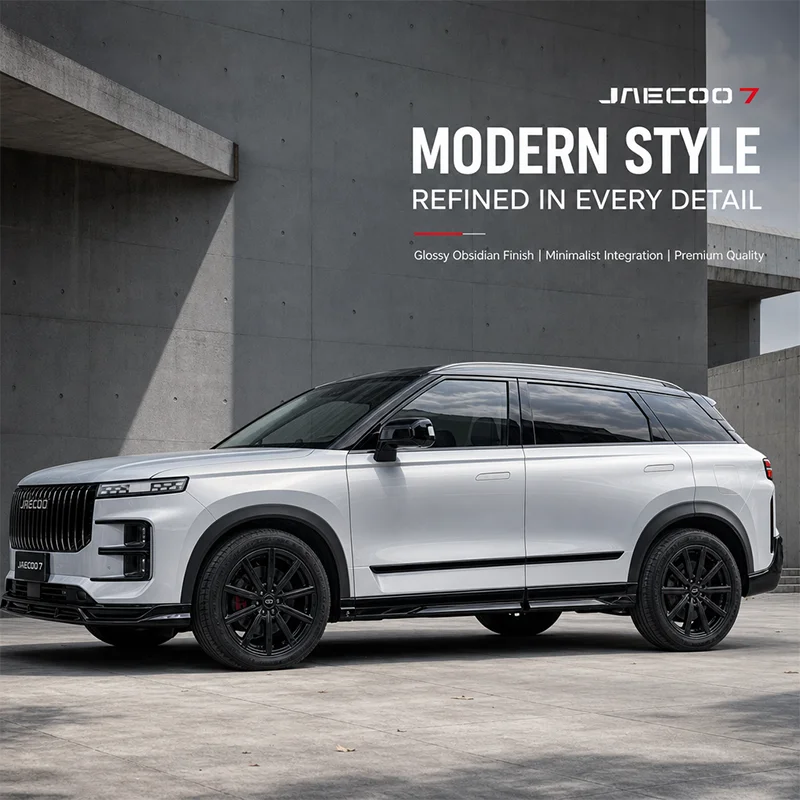 Фото Боковые пороги из АБС-пластика для JAECOO J7, расширители порогов JAECOO J7 Sport, накладки на пороги, комплект для внешнего тюнинга кузова, аксессуары G №3