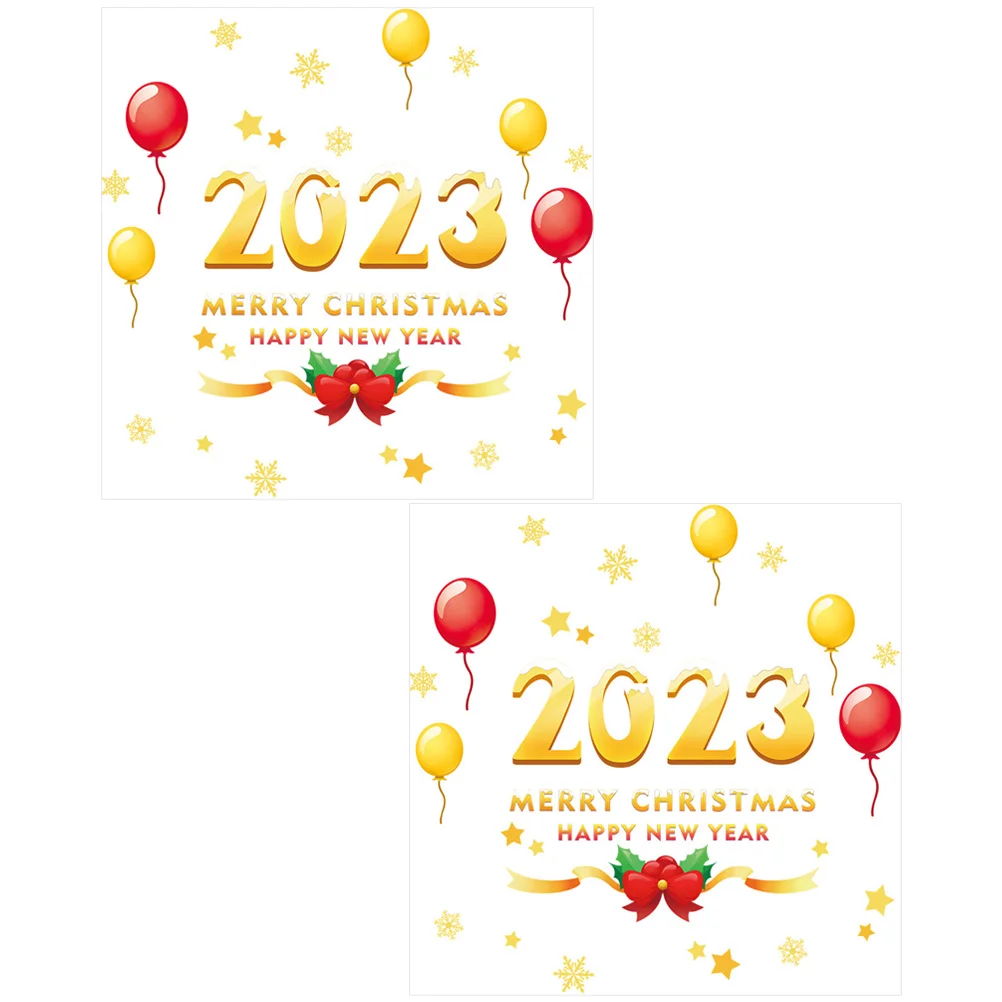 

Windowstickers Decals New Year Wall Christmas Clings Party Sticker Merry Layout Supplies Scene Decorations Cling Electrostatic
