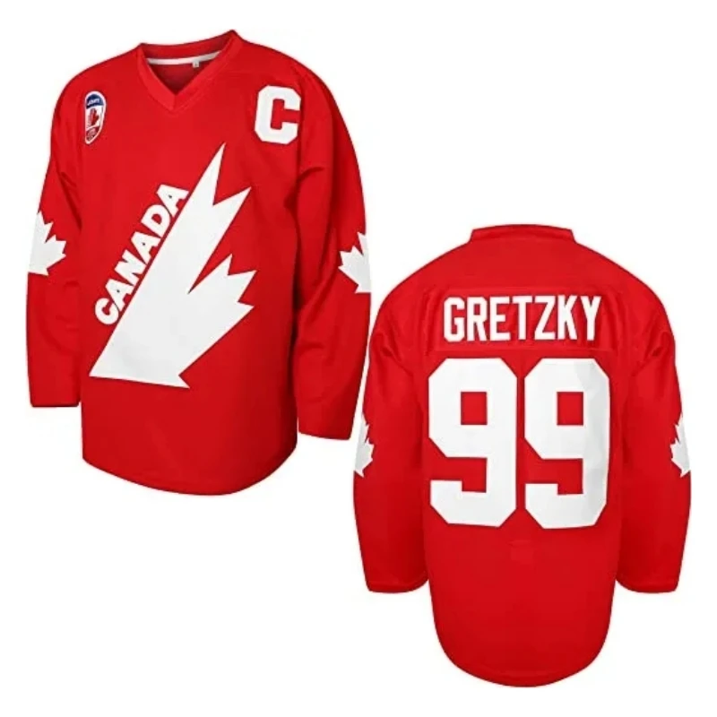 

Hockey Jersey 1991 Coupe Team Canada Cup Red Gretzky Ice Hockey Jersey for Men Sport Sweater Stitched Letters Numbers S-XXXL