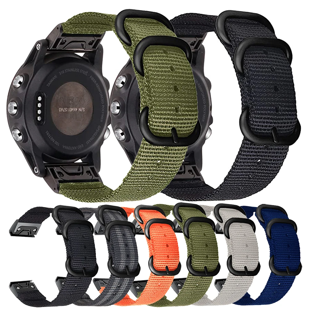 Ремешок нейлоновый Essidi для Garmin Fenix 7X 6X Pro 5X Plus спортивный браслет-петля наручных