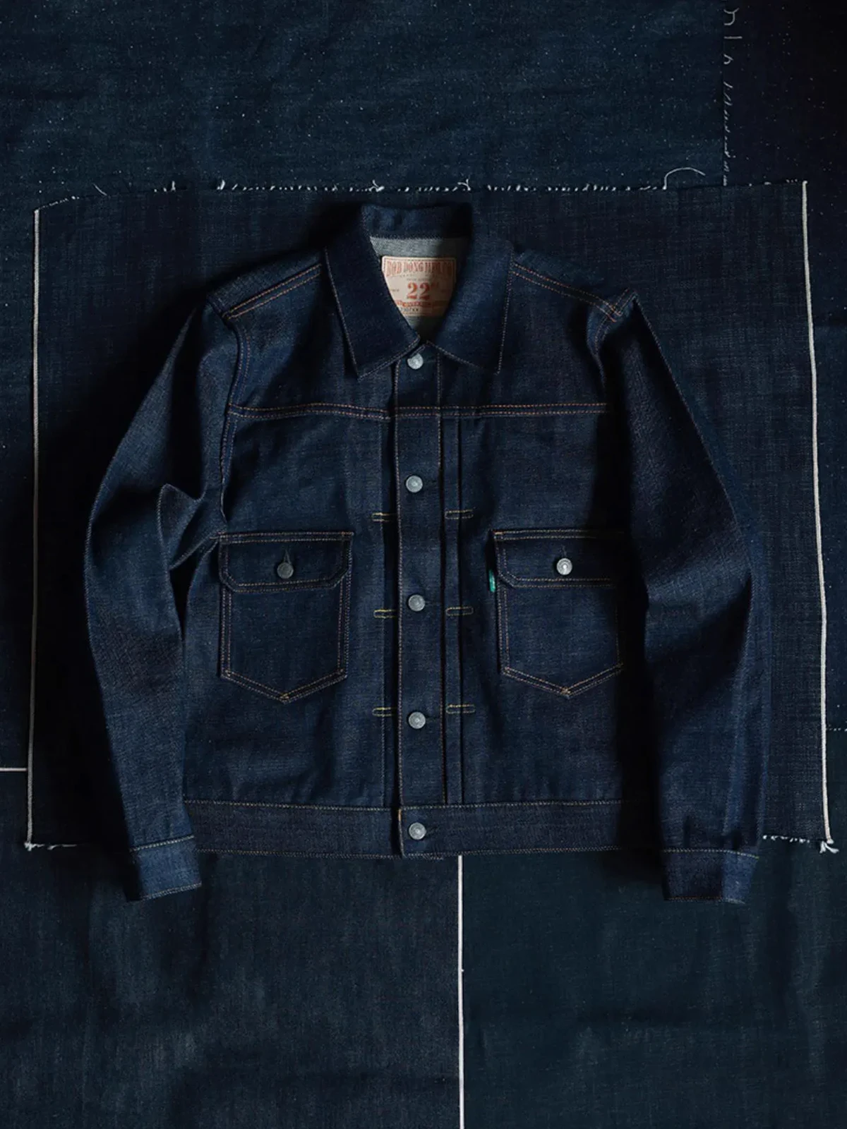 BOB DONG 22 унций Extra Heavy Selvedge Denim 507XX Куртка дальнобойщика Slim Fit Type 2 Indigo