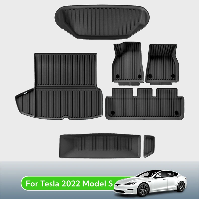 Для Tesla Model S передние и задние коврики для багажника коврик хранения напольный из