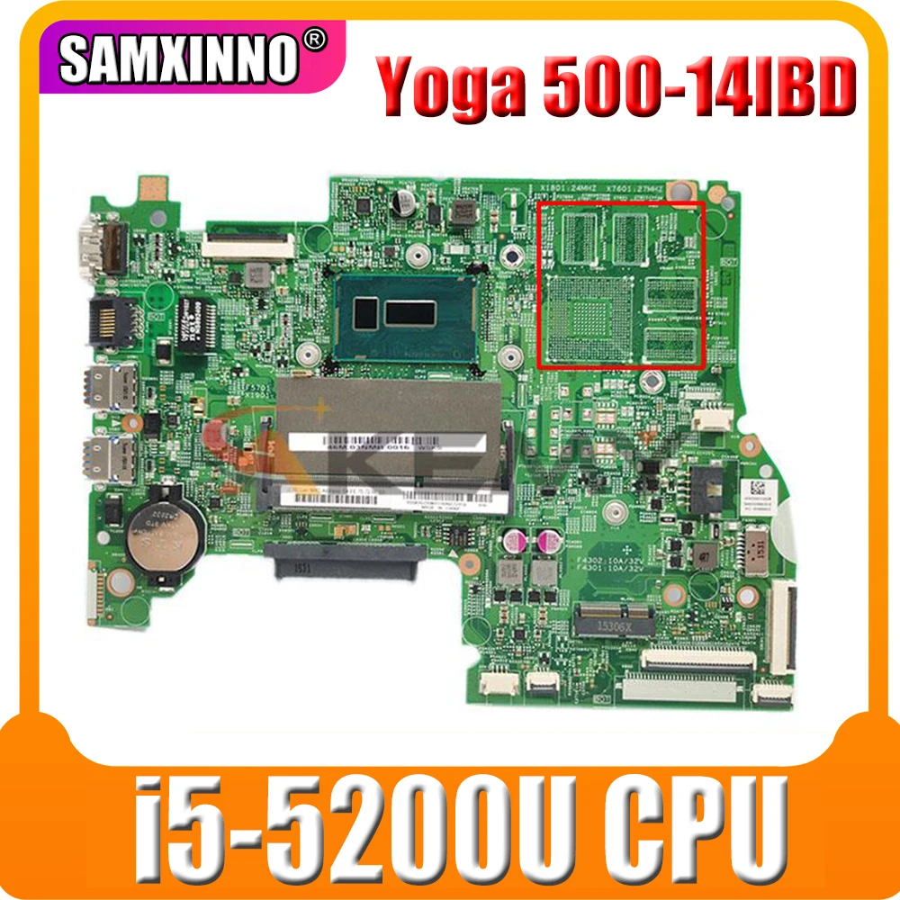 

For Lenovo Flex 3-1470 Yoga 500-14IBD Laptop Motherboard With i5-5200U 2.2Ghz CPU 5B20H91226 5B20H91264 MB 100% Tested Fast Ship