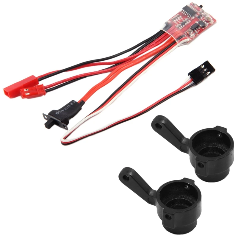

2 Set RC Car Part: 1 Pcs RC ESC 20A Brushed Motor Speed Controller & 1 Set Metal Steering Cup Turn Cup
