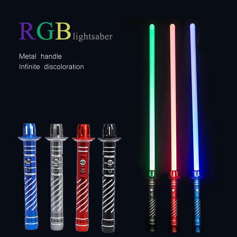 

Rgb Lightsaber Metal Handle Jedi Swor Lightsaber Duel Stage Role-playing Detachable Luminous Sword Children's Birthday Toy Gift