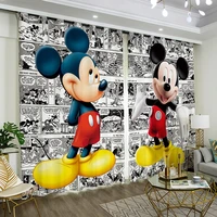 disney mickey minnie mouse print shower curtain carpet blackout curtains childrens room shading curtains home decor