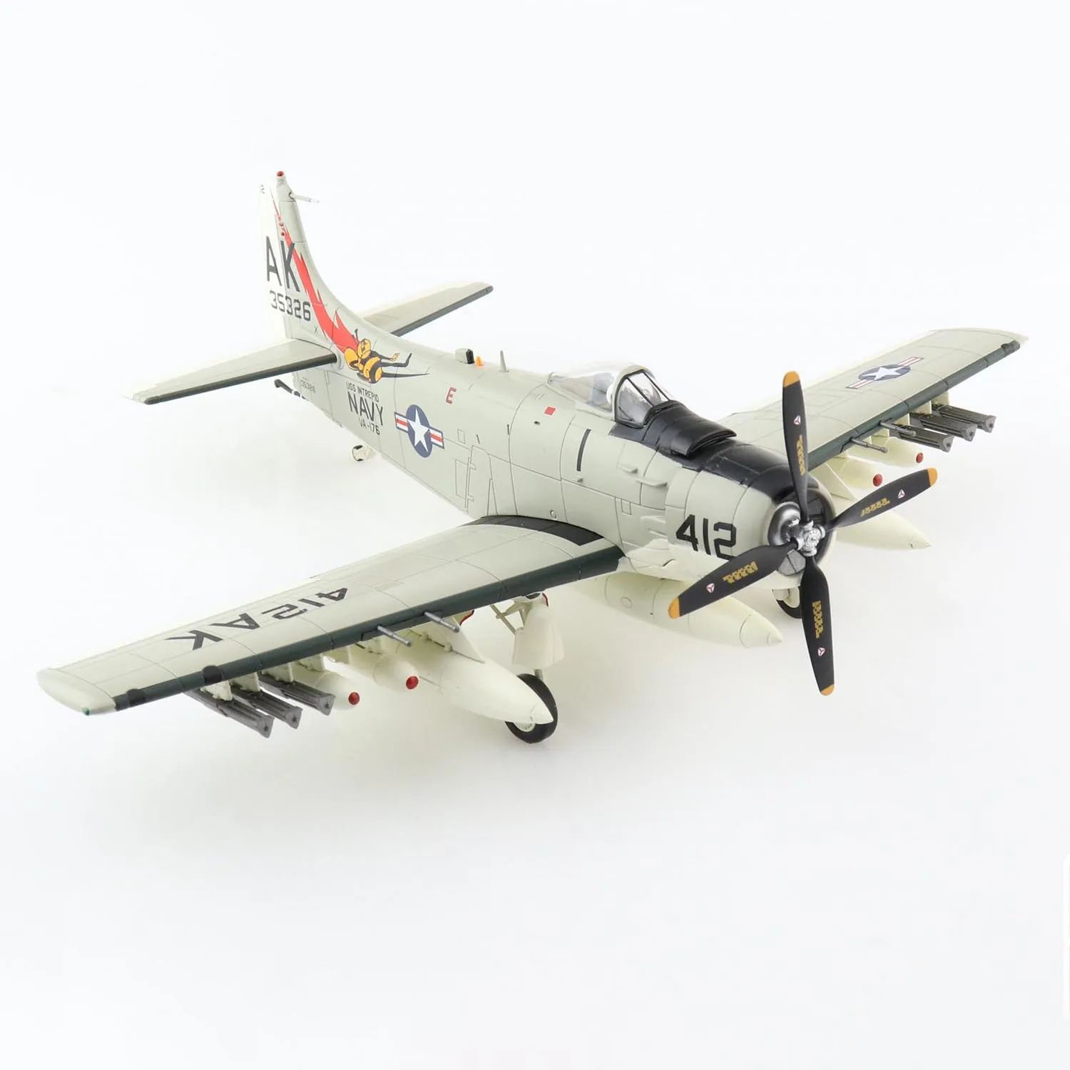 

1:72 United States Air Force A-1H Warplane Alloy & Plastic Simulation Model Gift Collection Decorative Toy Diecast