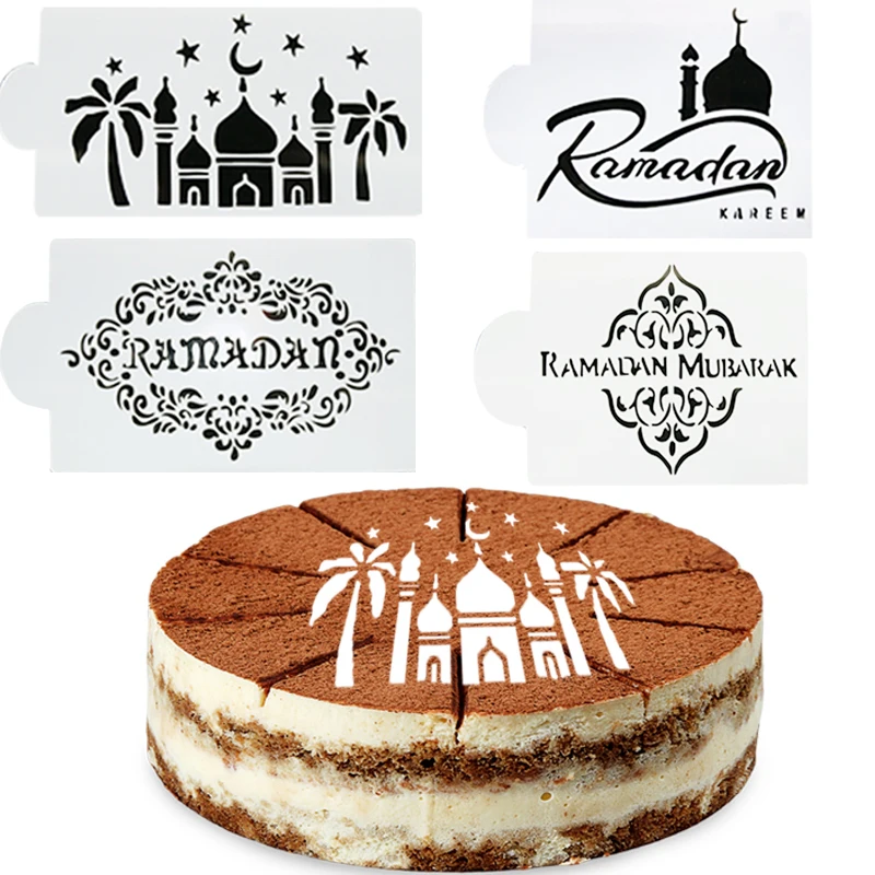 1 шт. Рамадан кареем распылитель трафареты ИД Мубарак самодельный рисунок торта
