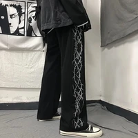 pants streetwear men y2k clothes vintage sweatpants 2022 hip hop wide leg jogger harajuku thorn print straight baggy trousers