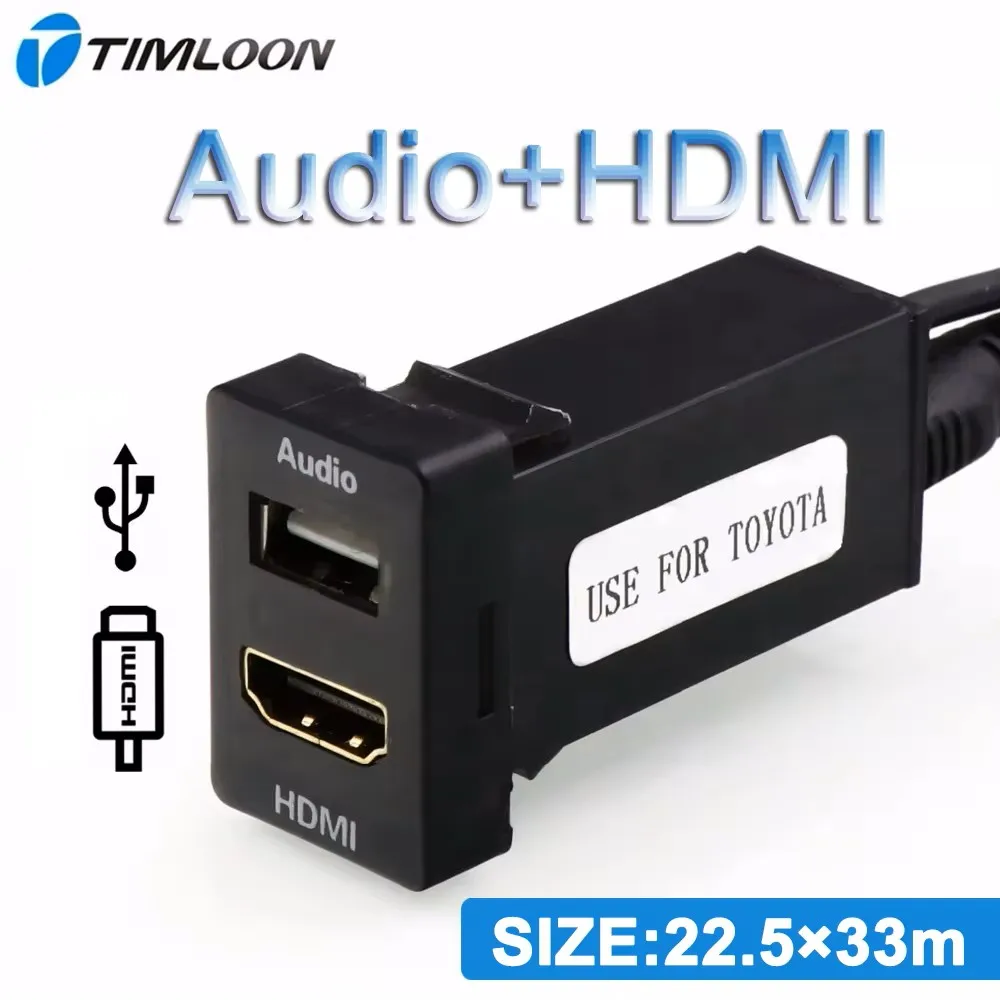 

Автомобильный входной порт HDMI + USB-аудиовходное аудиореле для TOYOTA, Camry, Corolla, Yaris,RAV4, Reiz, Land Cruiser,Coaster,Vios,Sienna