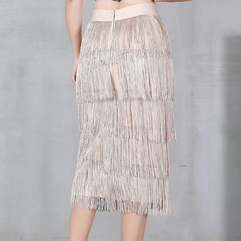 

Новинка 2021, бандажные юбки, новые сексуальные элегантные вечерние длинные юбки с бахромой, модная женская черная одежда