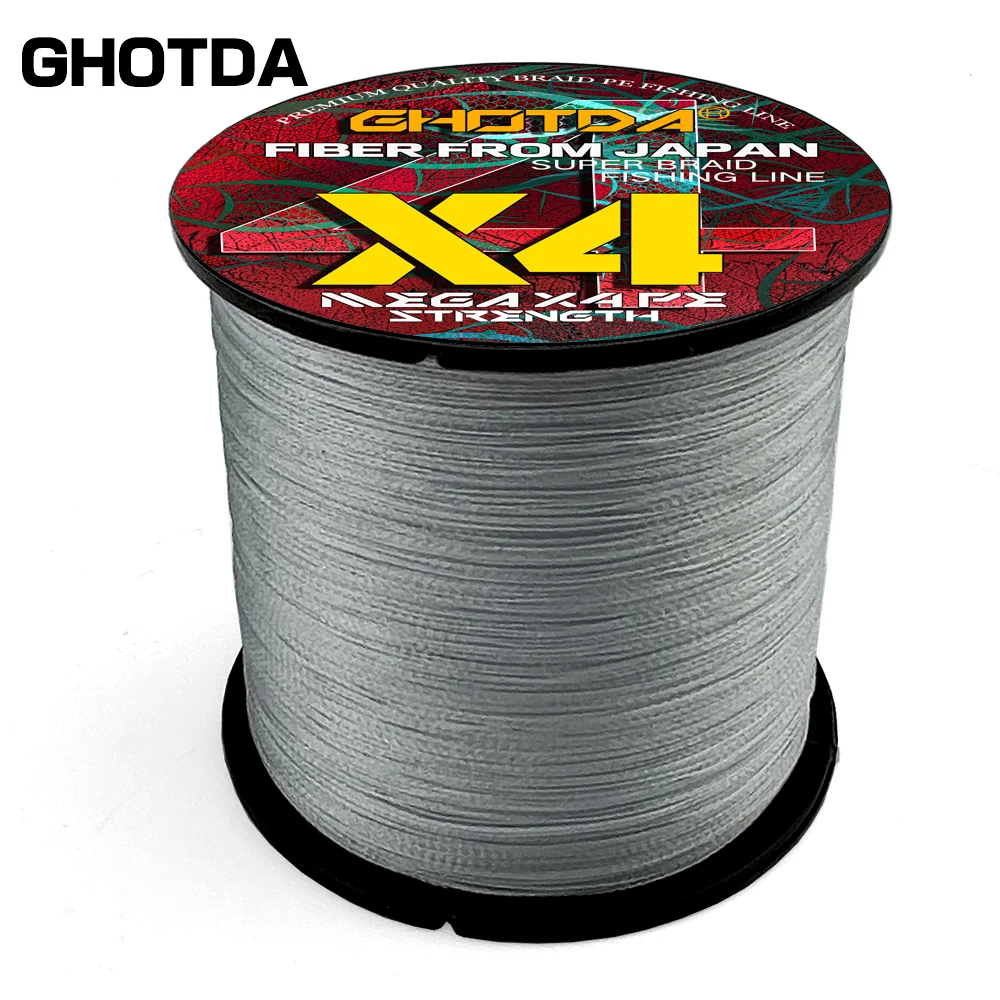 

Ghotda Imported Rawsilk 4 Strands PE Braid Fishing Line Smooth Long Shot PE Fishing Line 100M300M500M1000M