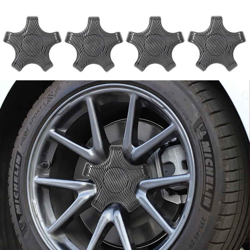 

RASTP-4pcs For Tesla Model 3 S X Wheel Center Hub Cap Cover Center Rim Cap 5-Claw RS-LKT060