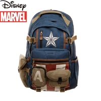 disneys new marvel captain america canvas backpack mens backpack casual fashion student computer bag mens travel backpack