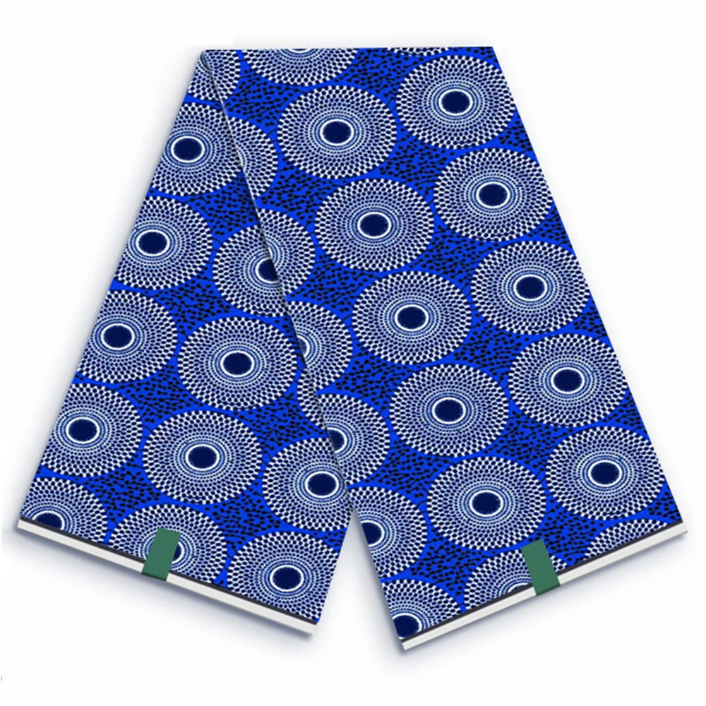 

African Wax Fabric Wax Nigerian Ankara Block Prints High Quality Batik Fabric Dutch Soft Pagne 100% Cotton 6yards For Sewing