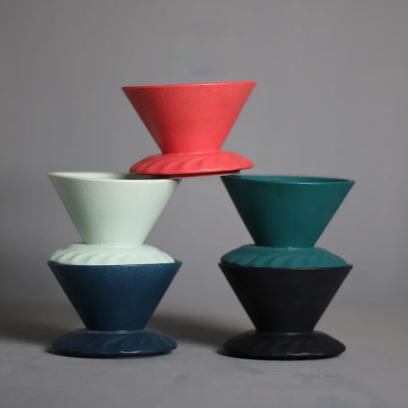 Многоразовая керамическая посуда воронка с одним отверстием ручная чашка