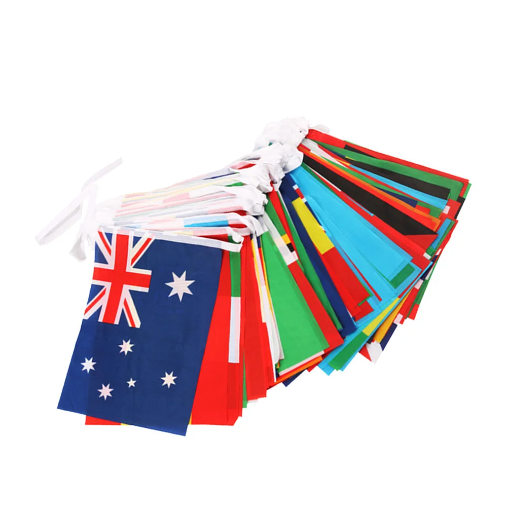 

Flags Flag String International World Banner Decoration Countries National Pennant Hanging Bunting Country Game The Banners