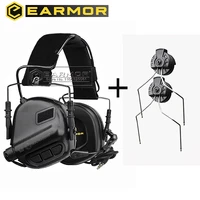 earmor m32 mod3 headset tactical headset with arc rail adapter set shooting noise cancelling earmuffs for fast helmet rails