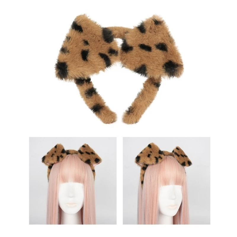 

Ободок для женщин в виде карнавалов, искусственных пятен, собак, повязка на голову для косплея, головная повязка DXAA