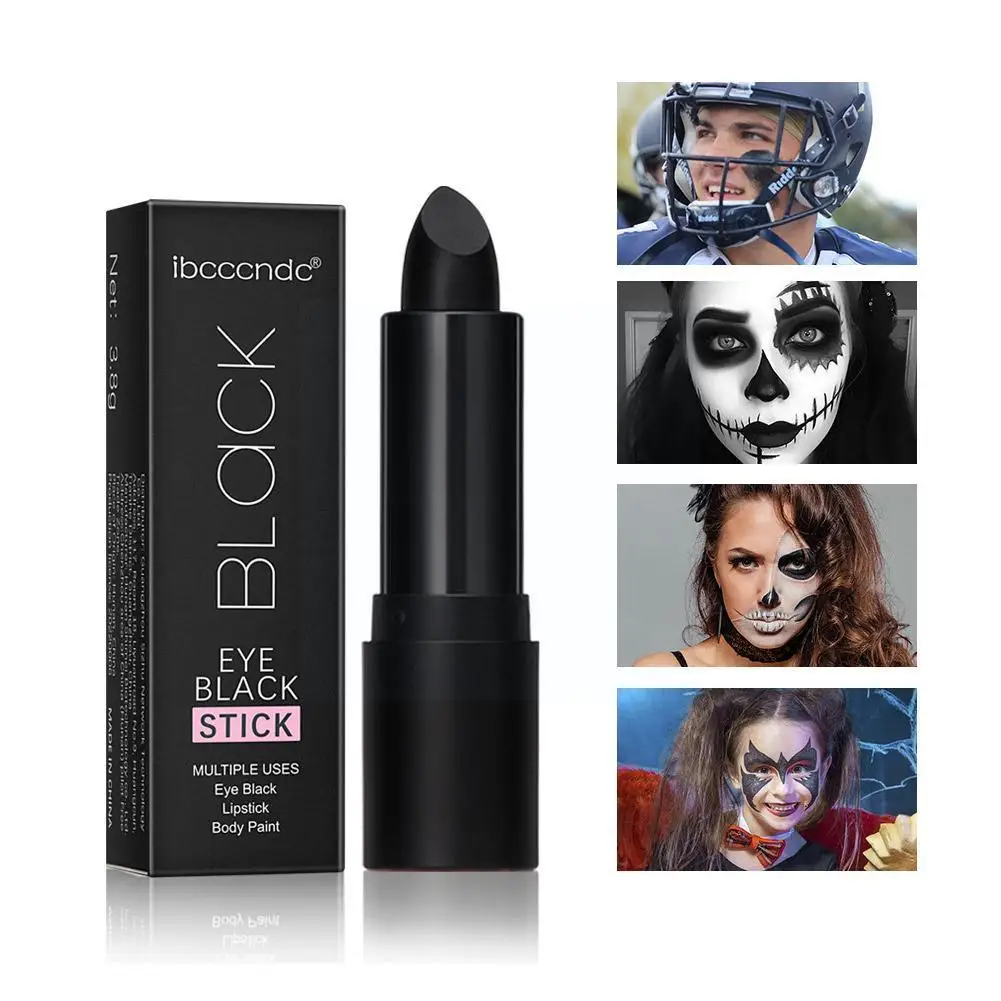

Black Eye Face Body Paint Stick Cream Eyeblack Tube Black Body Painting Blendable Sticks For Halloween Cosplay Joker Makeup E7C8