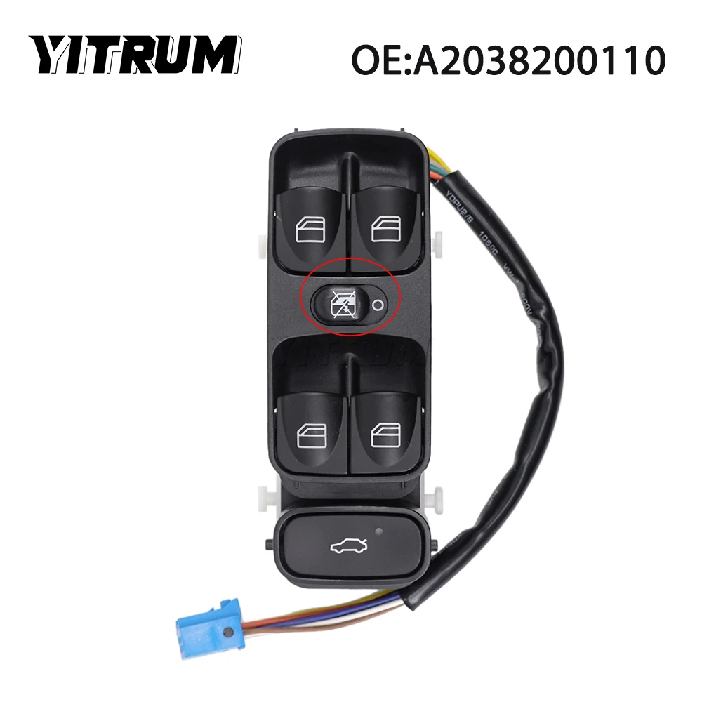 ЮТРИМ А 2098203410 A 2038200110 Переключатель стеклоподъемника для Mercedes-Benz C-Class W203 C230 C240 C280