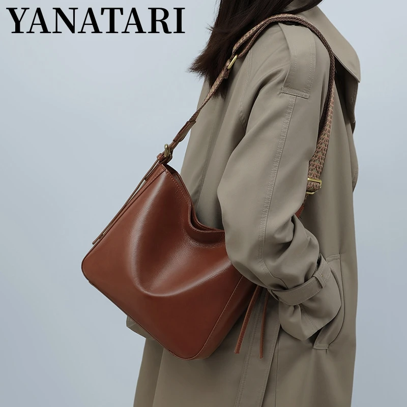

Large Capacity soft leather Luxury Tote Bag Women's Shopping shoulder Bag Genuine Leather Fashion Handbag Underarm Bag Cowhide