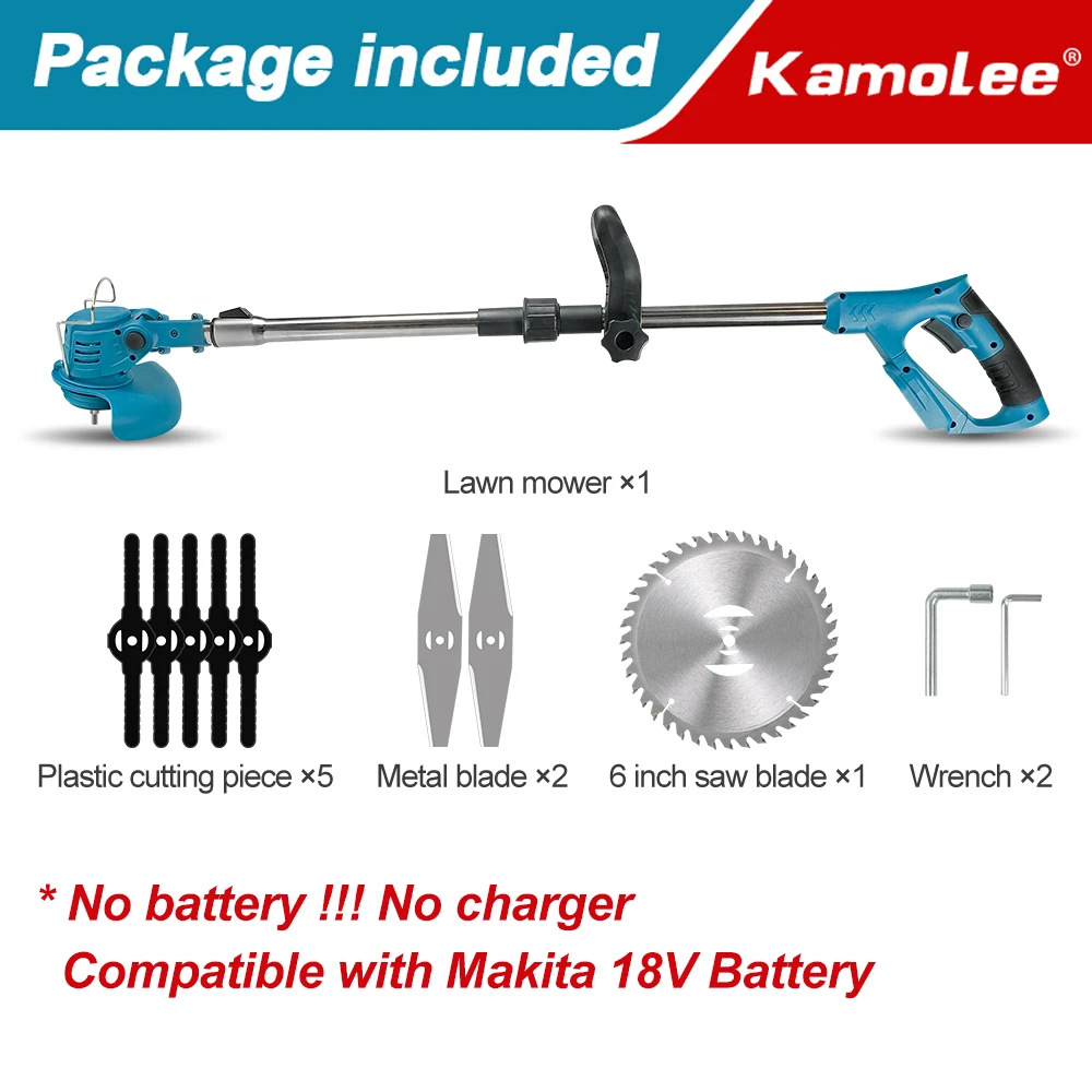 

Аккумуляторная газонокосилка Kamolee