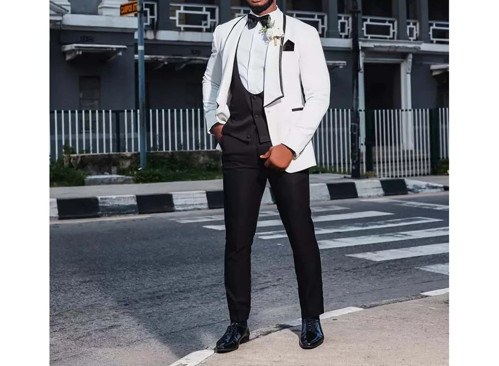 Новый дизайн свадебные костюмы на одной пуговице для мужчин шаль с лацканами 3-х