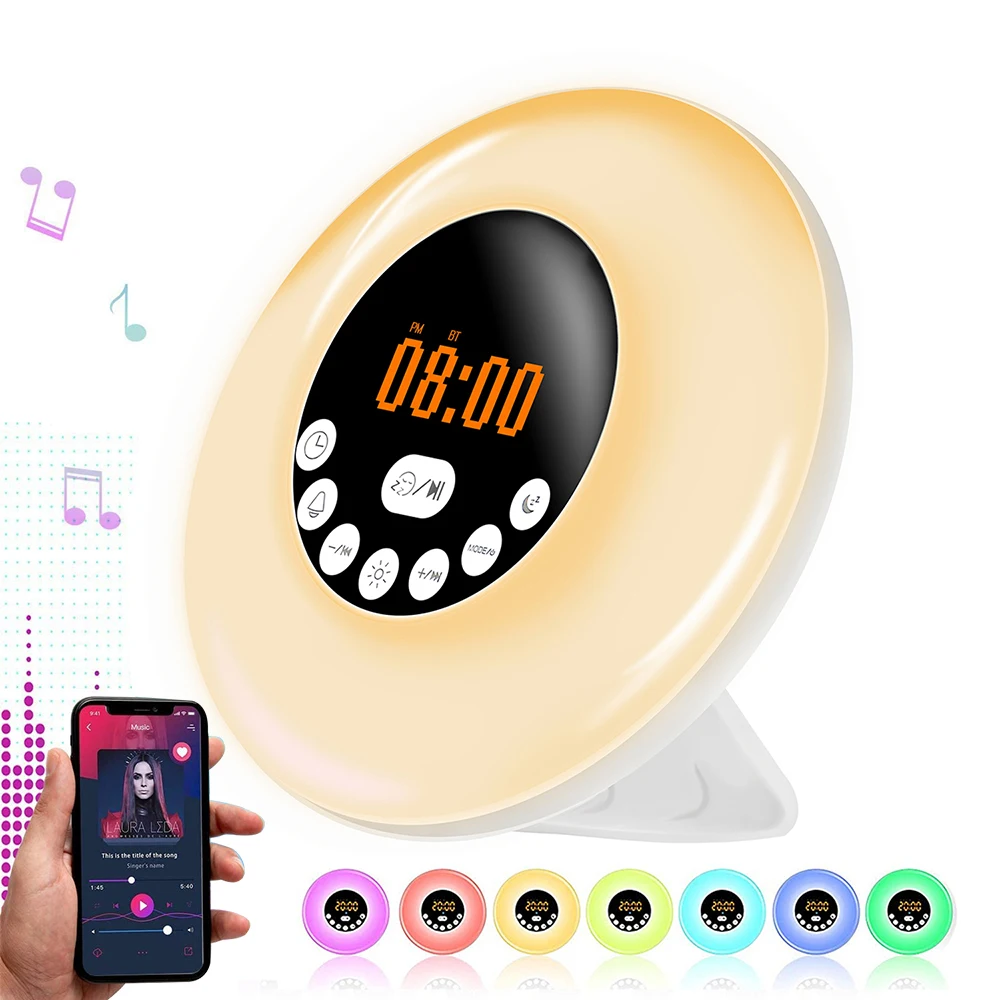 

Многофункциональный креативный портативный уличный Bluetooth-динамик на солнечной батарее с цифровыми часами и светодиодной подсветкой