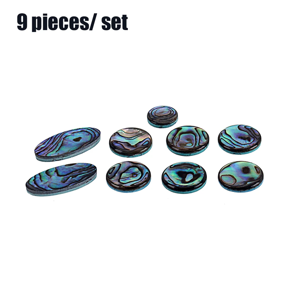 

9 Pieces Saxophone Key Button Inlay Wood Grain Colorful Portable Inlays