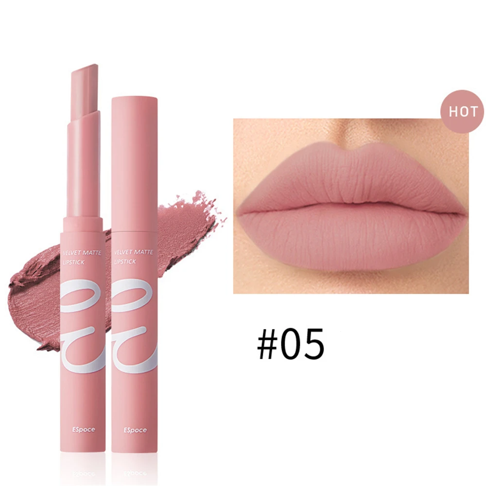 

1Pcs Waterproof Matte Velvet Lipstick 12 Colors Long Lasting Red Pink Lipsticks Non Stick Nude Series Lip Tint Cosmetic Makeup