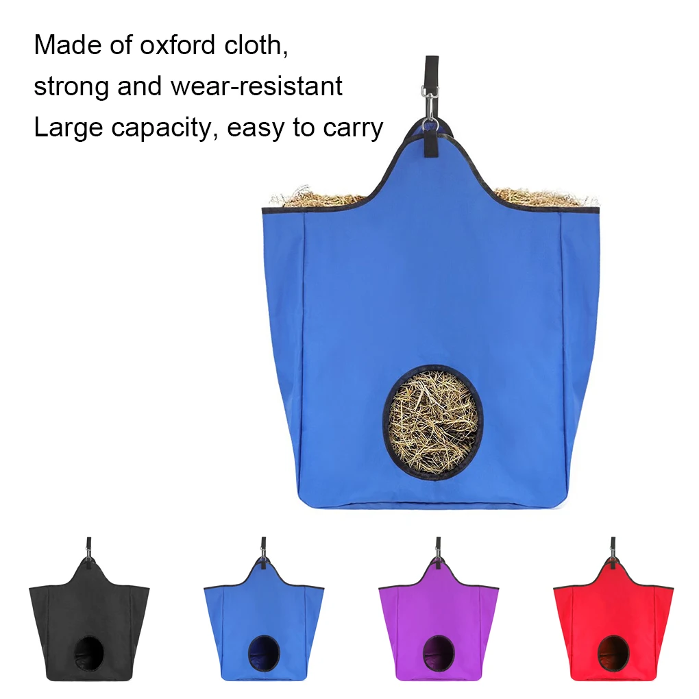 

Wild Animal Feeding Bag Large Capacity Tote Hanging Storage Pouch Reusable Organizing Outdoor Farm Feeder Black