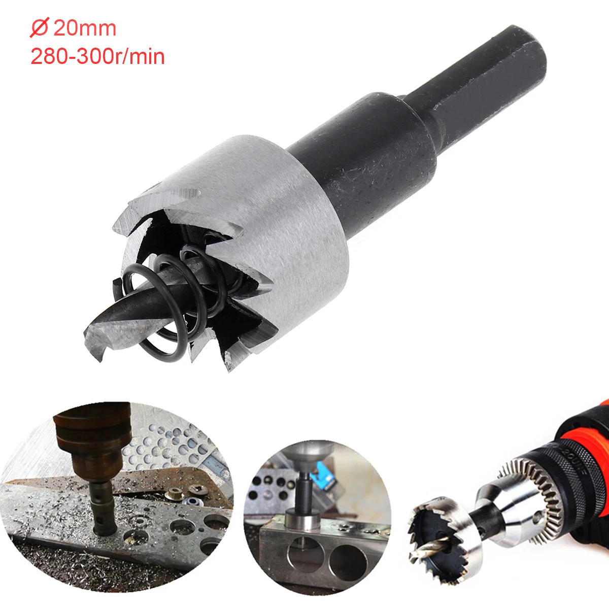 

M35 20MM Carbide Tip HSS Drill Bit Hole Saw Stainless Steel Metal Drilling Hole Opener Tool for Metal Alloy Stainless Cutting