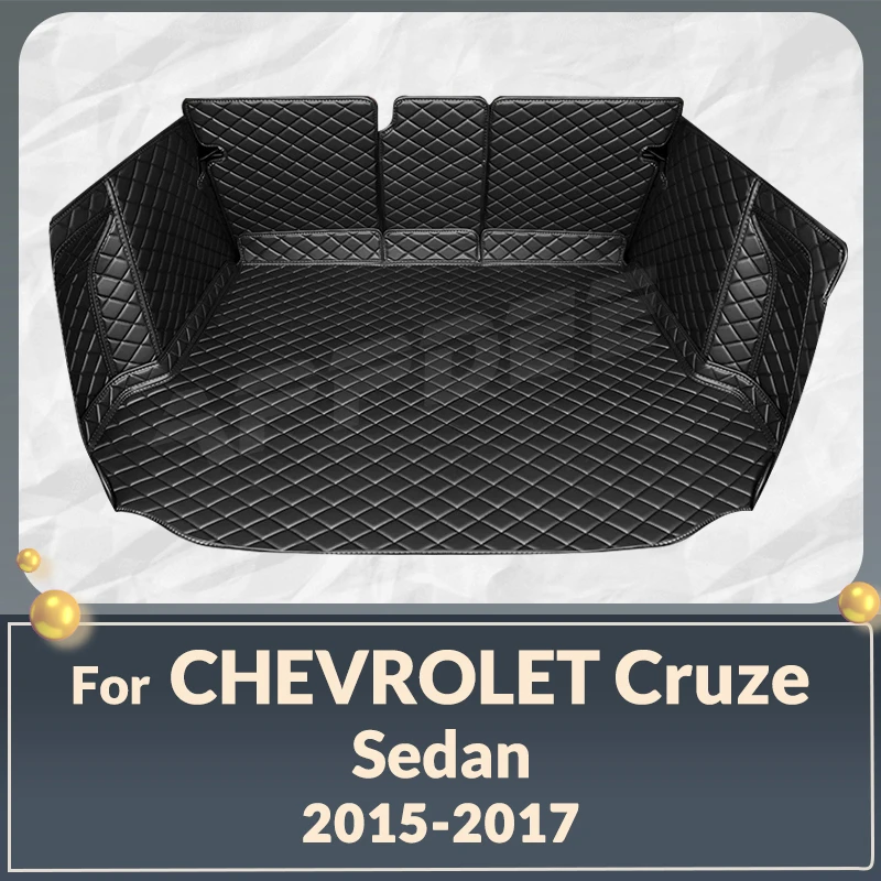 

Auto Full Coverage Trunk Mat For Chevrolet Cruze Sedan 2015-2017 16 Car Boot Cover Pad Cargo Interior Protector Accessories